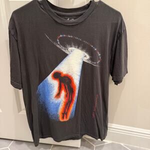 Space Abduction Vintage Black Streetwear Tee